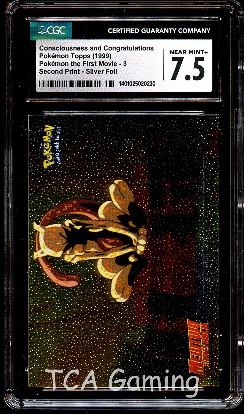 CGC 7.5 NM+ Consciousness And Congratulations 3 SILVER FOIL Pokemon Card 230
