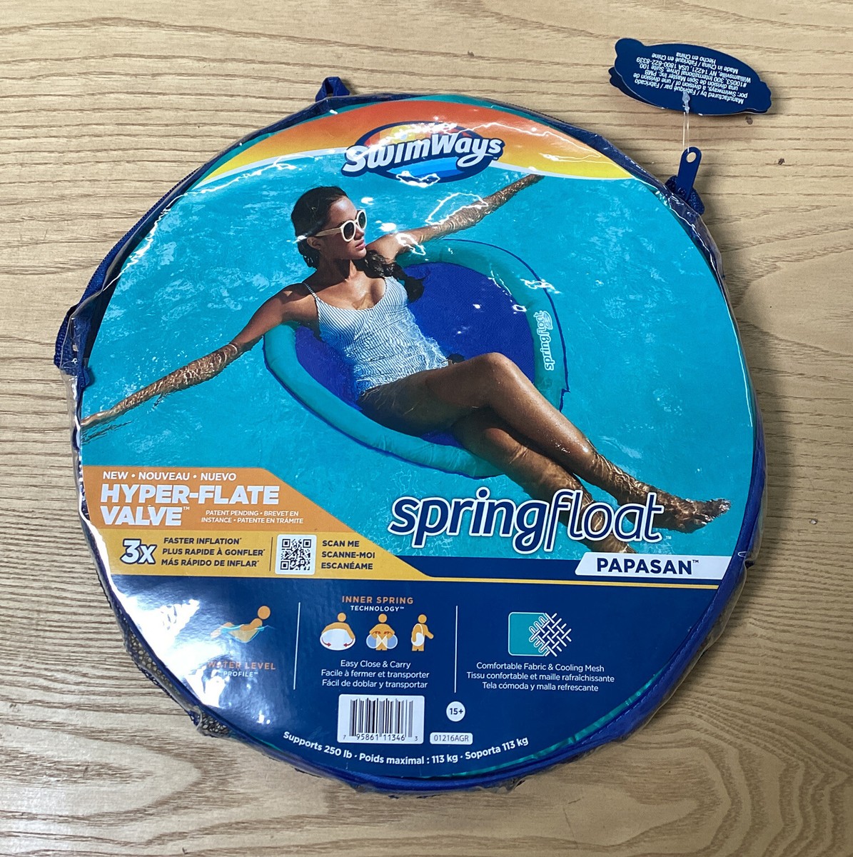 ⚡️SwimWays Spring Float Chair Papasan Aqua Hyper-Flate Valve