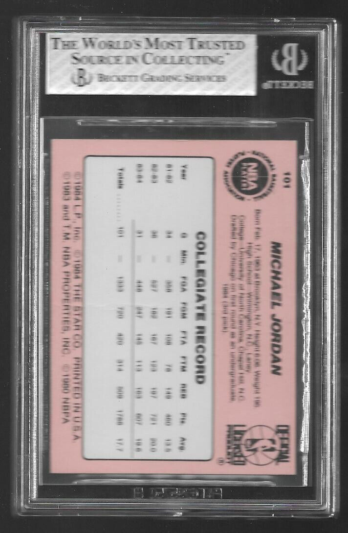 1984-85 Star MICHAEL JORDAN Rookie Card #101, BGS 3.5 VG