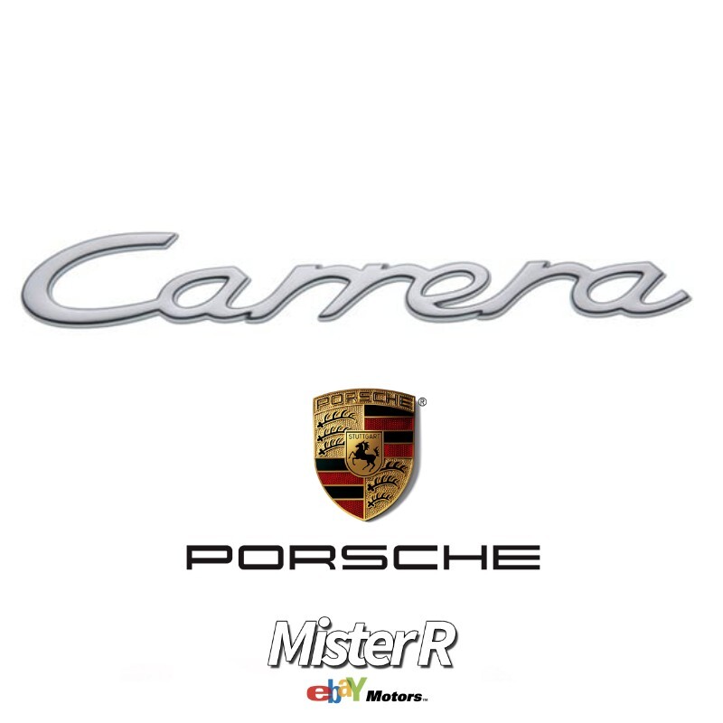 リアエンブレム 'PORSCHE 911 Carrera' マットブラック (艶消し黒