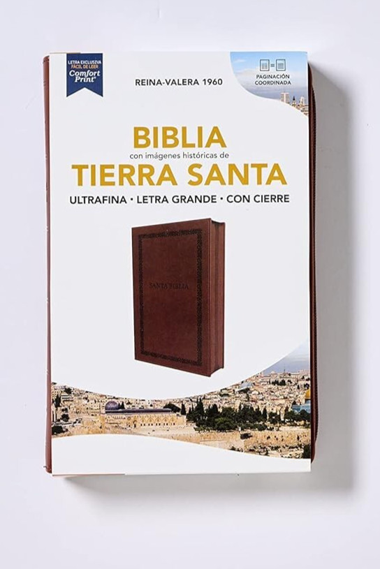 Biblia Reina-Valera 1960, Tierra Santa, Ultrafina Letra Grande, Leathersoft NEW