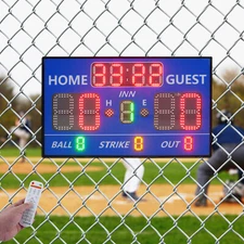 Blue Scoreboard For Baseball Games Electronic Digital Scoreboard Led Scoreboard
