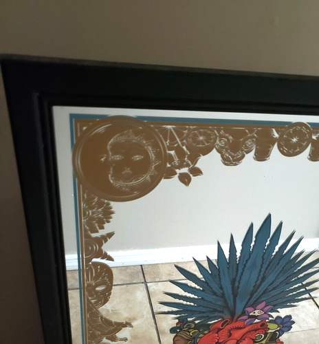 Insegna Pubblicitaria Arte Cornice Specchio Tequila Mi CAMPO Uomo Grotta - Foto 2 di 9