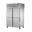 True Str2Rpt-4Hs-2S-Hc Two Section Pass-Thru Refrigerator w/ Front 4 Solid Ha.