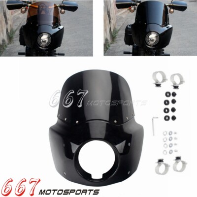 For Harley Sportster 1200 883 Iron 883 Club Style Headlight Fairing & Windshield