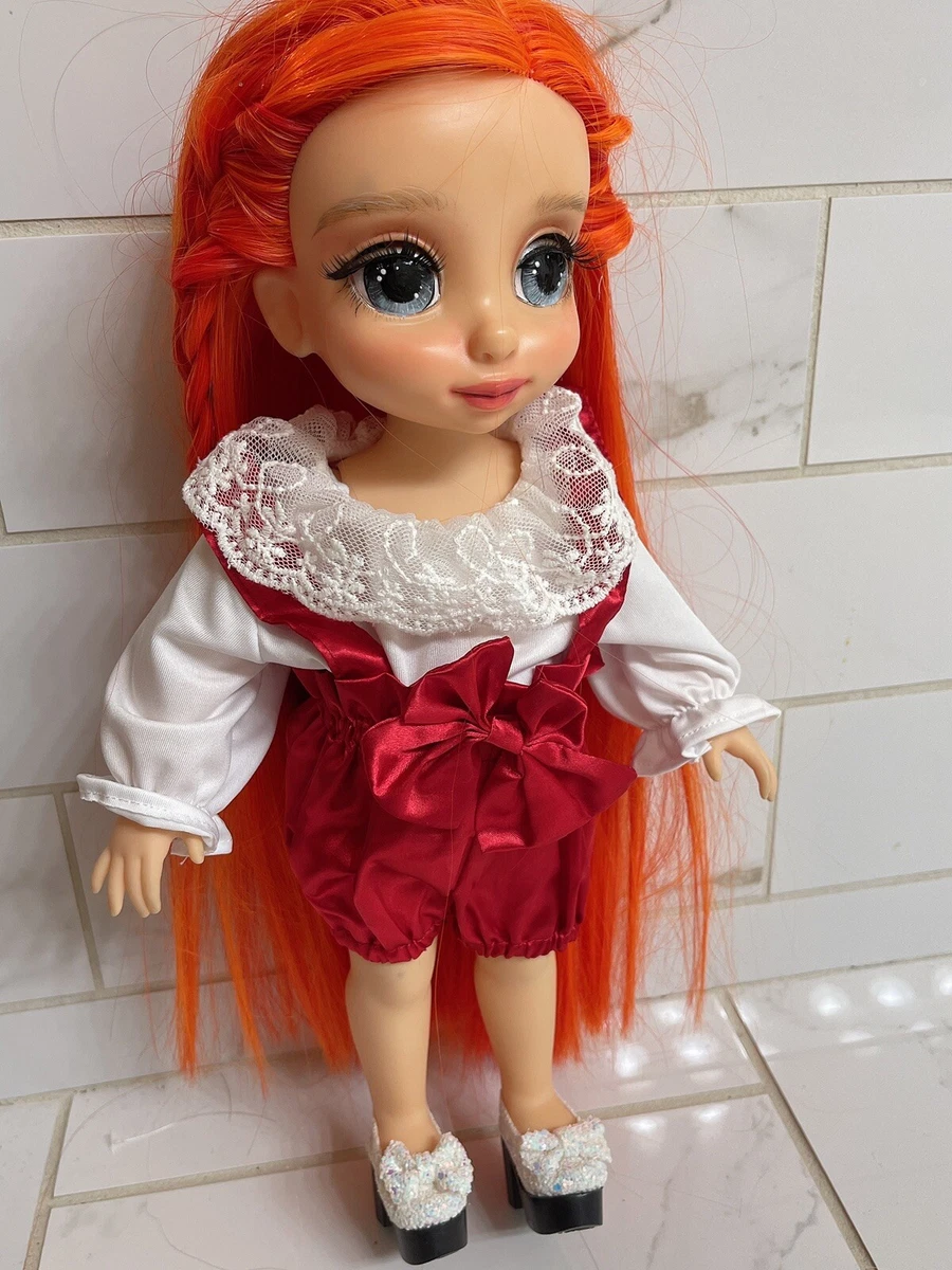 disney animator doll clothes Red Overall Oufit 2 Pcs