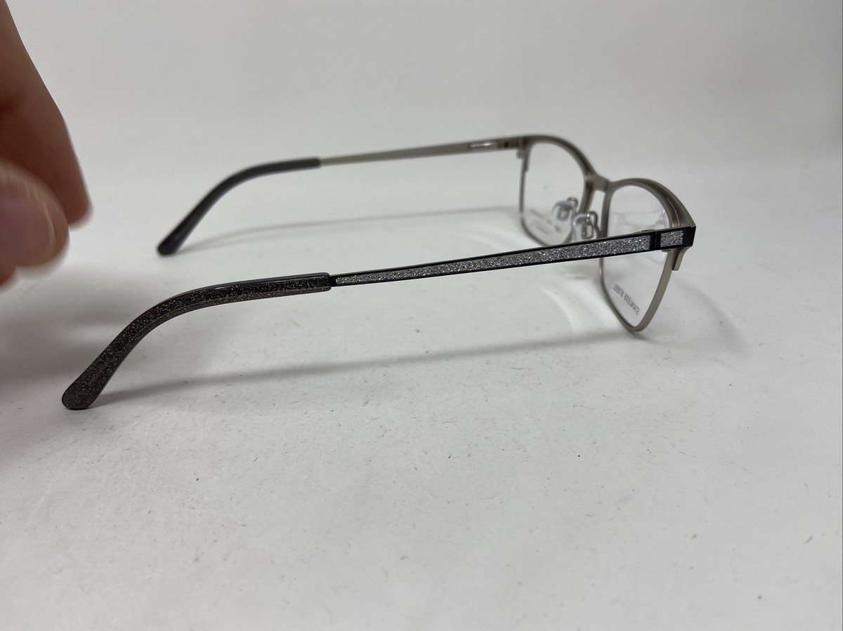 New Runway Couture RCE-293 Charcoal Grey Eyeglasses w/Glitter Temples 49/16/140 XPL RUNWAY COUTURE RCE 279 SMOKE EYEGLASSES 52/16/135 at  main image 4