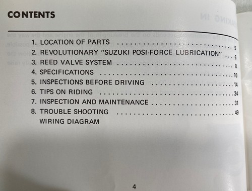 Genuine Original Suzuki F50 Owner's Manual In Original Pouch NOS - Picture 5 of 11