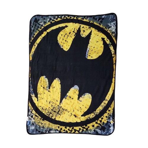 Batman Bat Signal Throw Blanket Fleece DC Northwest Travel Lap Afghan 2016 Black - Picture 2 of 8