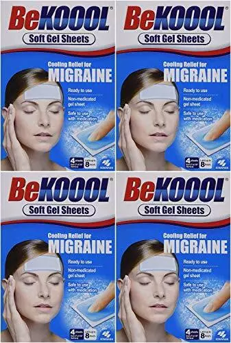 Be Koool Cooling Relief for Migraine Soft Gel Sheets 4 Sheets