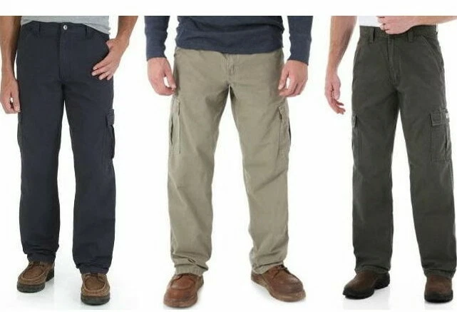 Wrangler Men's Rip-Stop Cargo Pant Relaxed Fit 100% Cotton