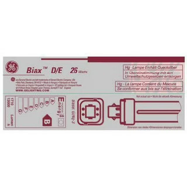 G E Lighting Comp Fluo Light Bulb 26W Energy Saving High Color Rendering - Image 2 of 4