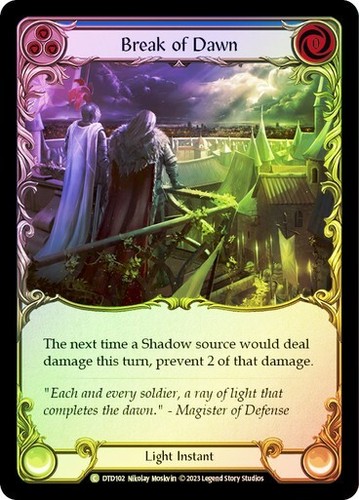 Flesh and Blood FAB Light of Sol NM 1st EditionRainbow Foil Dusk