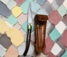 LAGUIOLE 12C27 Sandvik France Vintage Pocket Knife W/ Pouch