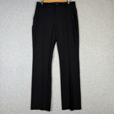 Express Editor Women's Size 8 Mid Rise Ankle Cut Pants Trousers Black Pleated