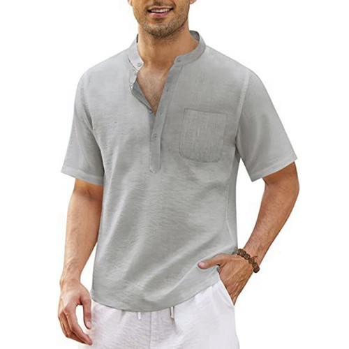 ZONBAILON Men's Solid Fashion Versatile Summer Travel Polo Shirt Short Sleeve - Picture 11 of 12