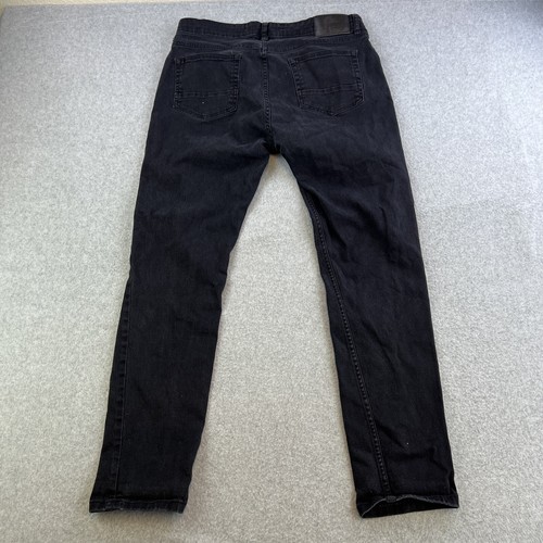 Burton Menswear London Jeans Mens Size 34R Stretch Tapered Black Denim Pants - Picture 9 of 9