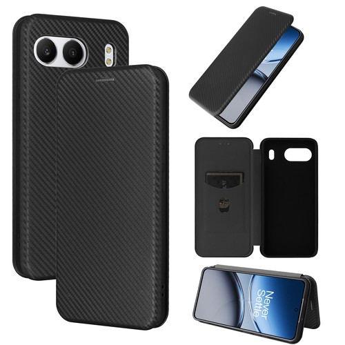 For OnePlus Nord 4, Luxury Carbon Fiber Flip Leather Wallet Stand Case Cover - Picture 17 of 24