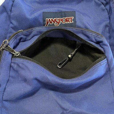 VTG 90s Jansport Backpack Blue Suede Bottom School Hiking