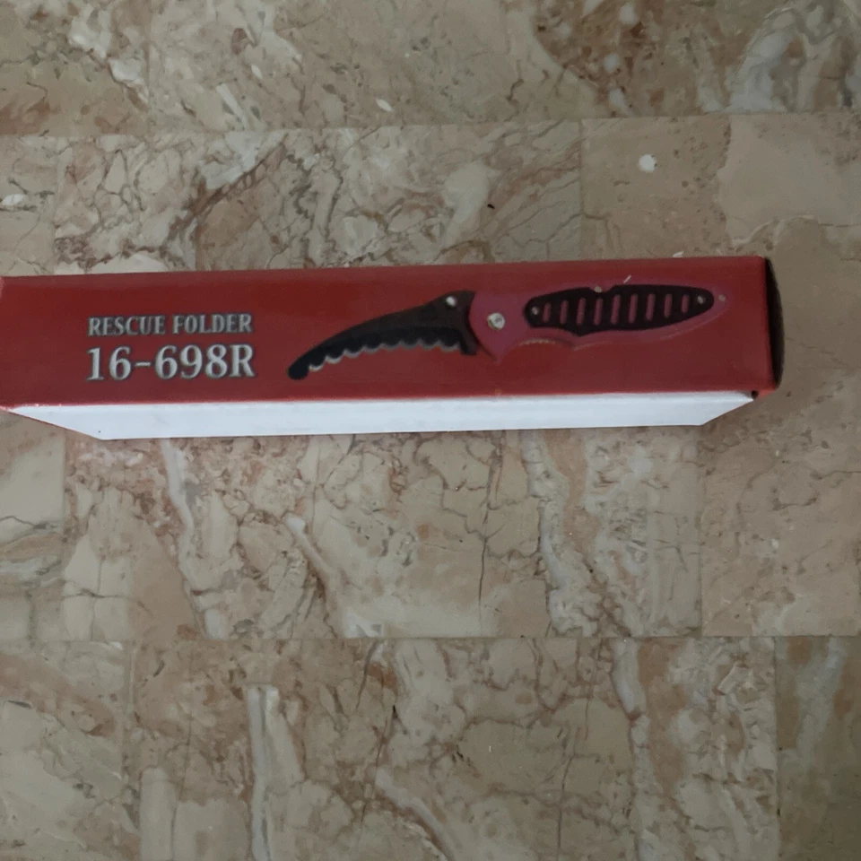 Rescue Folder Knife Orange and Black Tactical w/ Pocket Clip Frost Cutlery,new - Image 2 of 4