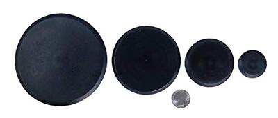 4 Piece Flush Mount Black Hole Plug Assortment 1'' 2'' 3'' 4'' inch for Auto Body an
