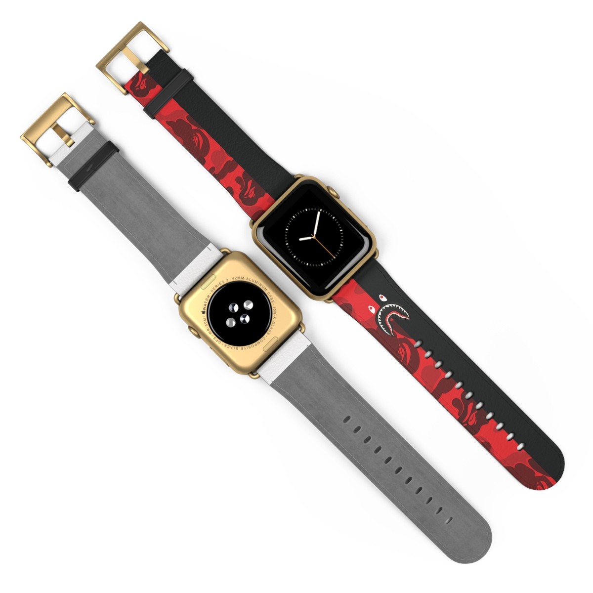 Bape Apple Watch Band | Shark Face Red Camo Camouflage