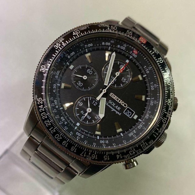 seiko solar pilot watch