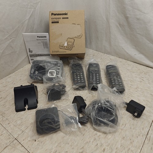 Panasonic KX-TGD833 metaliczny czarny bezprzewodowy cyfrowy system sekretarki