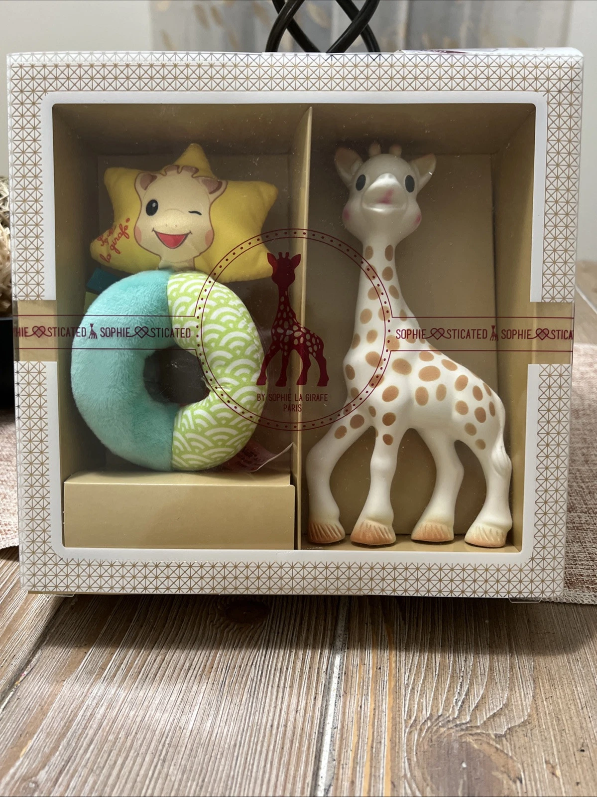 Vulli SophieSticated Sophie the Giraffe Teether and Rattle Gift Set