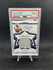 2022 Flawless - Star Swatch Patch On Card Auto Josh Jacobs Sapphire 8/10 # MATCH