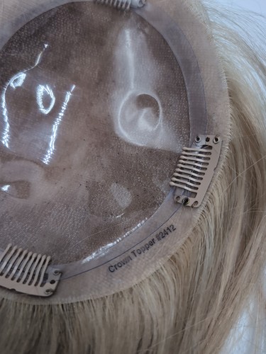 Hidden Crown Hair Topper Human Hair Blonde HN-CT #2412-NR 16in - 第 6/8 張圖片