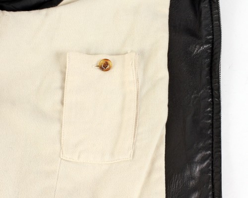 Loro Piana Leather Jacket with Cashmere Blend Lining - Black - S - $6000 Retail - Picture 12 of 19