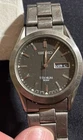 RARE Vintage Seiko Men's Titanium Watch Wristwatch Day Date 7N43-0AB0 Need Batt