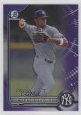 2022 Bowman Chrome Prospects Purple Refractor 220/250 Alexander Vargas 0x9x