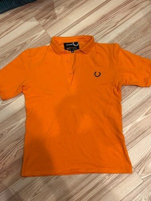 RAF SIMONS x Fred Perry Poloshirt Orange XS Neu Unbenutzt Fashion Collab