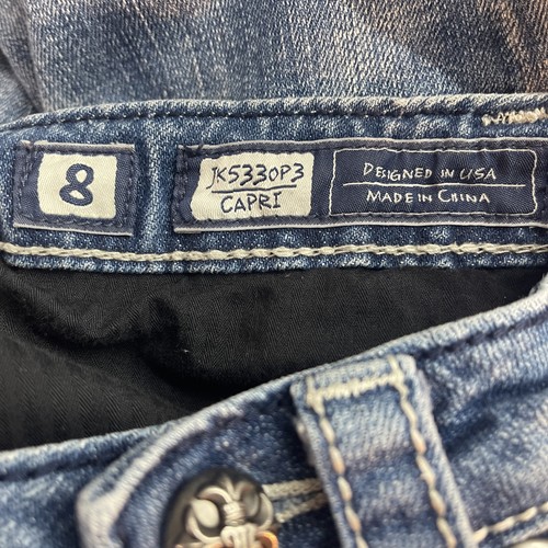 Miss Me Jean GIRLS 8 Embellished Wings Flap Pockets JK5330P3 - Picture 11 of 12