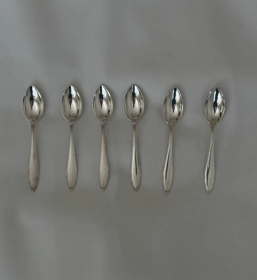 BRUCKMANN Silver German Flatware (6) Spoon Set – 800 Silver – 152 gr - Image 3 of 4
