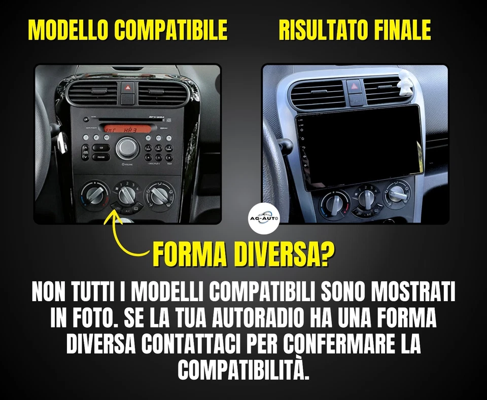 Opel Agila (2008/2012) | 9 pollici - Autoradio 2 Din Android + Carplay GPS - Immagine 2 di 4