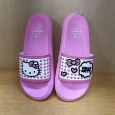 SANRIO   WOMEN'S PINK   HELLO KITTY   SLIDES- Minimal Wear