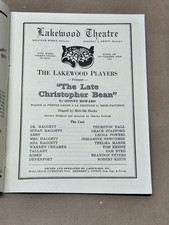 1933 Lakewood Playbill - Sidney Howard 