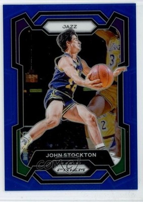 2023-24 Panini Prizm Blue Prizm /199 John Stockton #198 HOF 1ss7