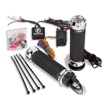 Performance Machine 0063-2095-CH Heated Grips Apex Chrome fits FLTRX