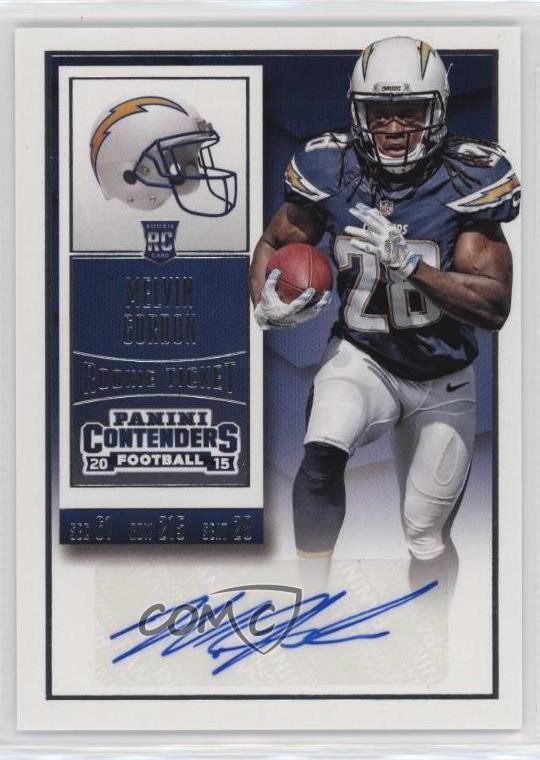 2015 Panini Contenders Ticket RPS Melvin Gordon (Base) #201 Rookie Auto RC 2u3