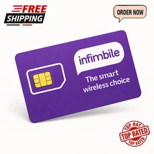 3 Months Service,  infimobile Prepaid SIM Card with 5GB Data, Talk, Text