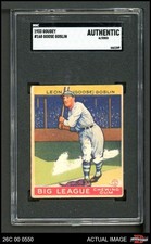 1933 Goudey #168 Goose Goslin Senators HOF SGC Authentic