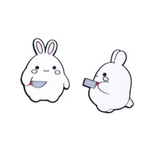 Cartoon Rabbit With Badge Brooch Pencil Cute Little Snowflake Brooches for Women