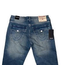 NWT True Religion Geno Flap Men's Relaxed Slim Jeans Size 32x32 Caramel Wash