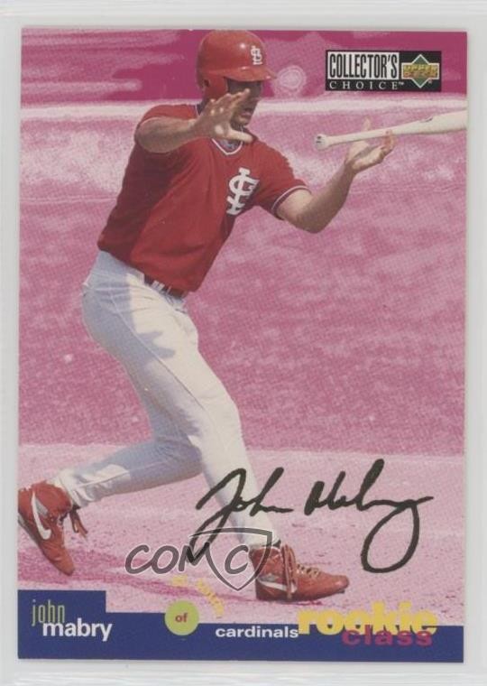 1995 Collector's Choice Rookie Class Gold Foil Signature John Mabry #21 9b4