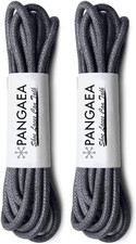 4 Laces 2-Pair Pack Waxed round Oxford Shoe Laces for Dress Shoes Chukka