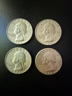 New ListingLOT OF 4 - 1964-P Washington Quarters 90% Silver UNGRADED UNCERT. Lot#8